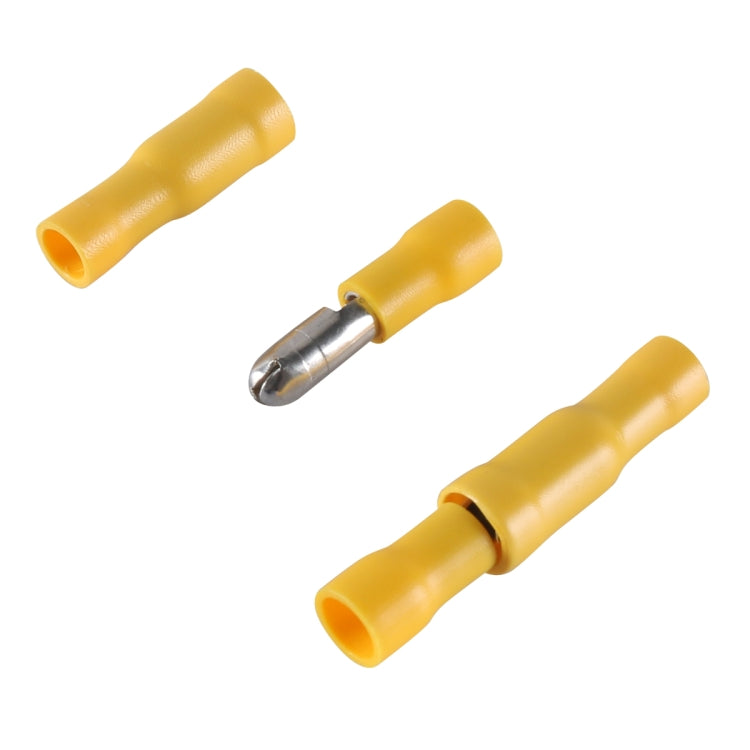 A6197 120 PCS Yellow AWG12~10 Bullet Male and Female Terminal Cold Press Terminal