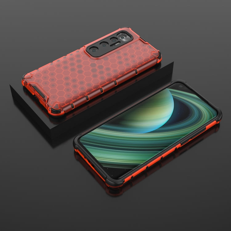 For Xiaomi Mi 10 Ultra Shockproof Honeycomb PC + TPU Case with Neck Lanyard