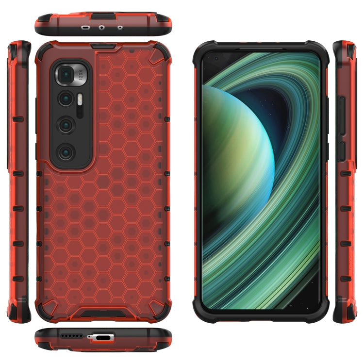 For Xiaomi Mi 10 Ultra Shockproof Honeycomb PC + TPU Case with Neck Lanyard