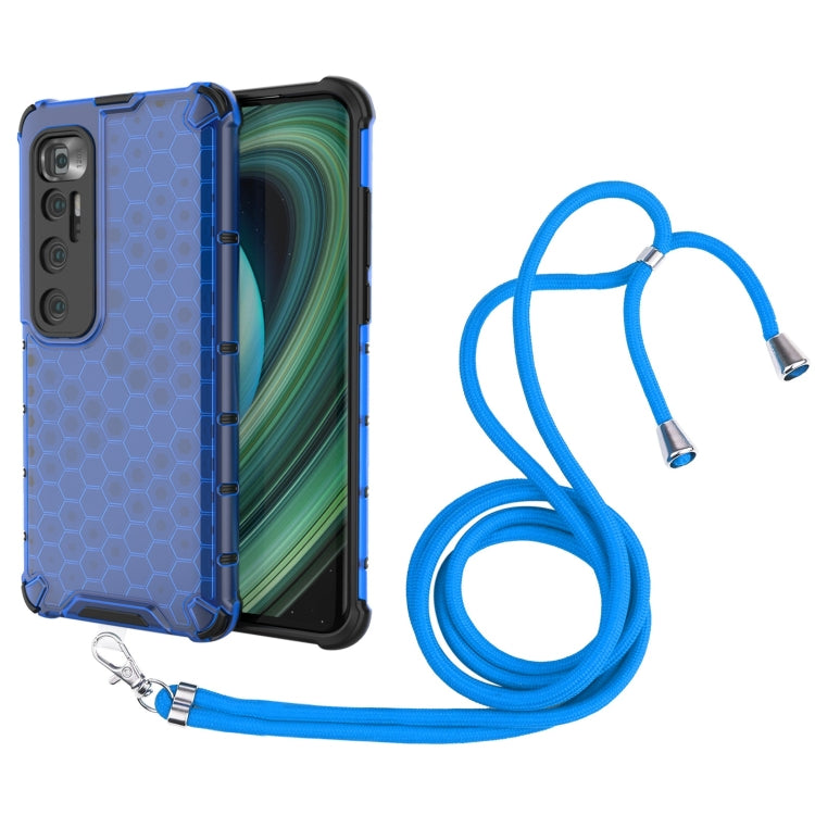 For Xiaomi Mi 10 Ultra Shockproof Honeycomb PC + TPU Case with Neck Lanyard