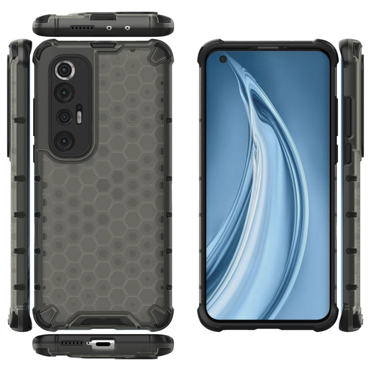 For Xiaomi Mi 10S Shockproof Honeycomb PC + TPU Case with Neck Lanyard