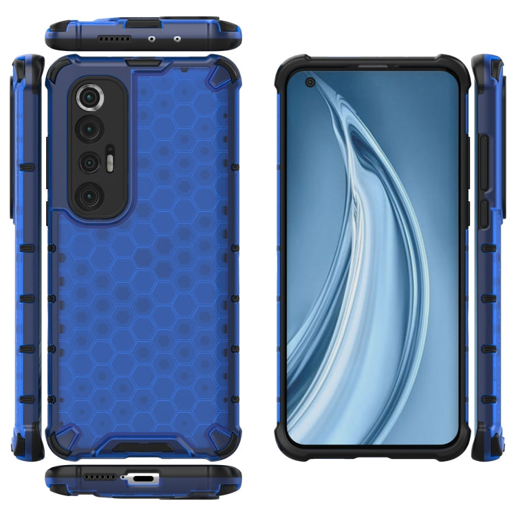 For Xiaomi Mi 10S Shockproof Honeycomb PC + TPU Case with Neck Lanyard