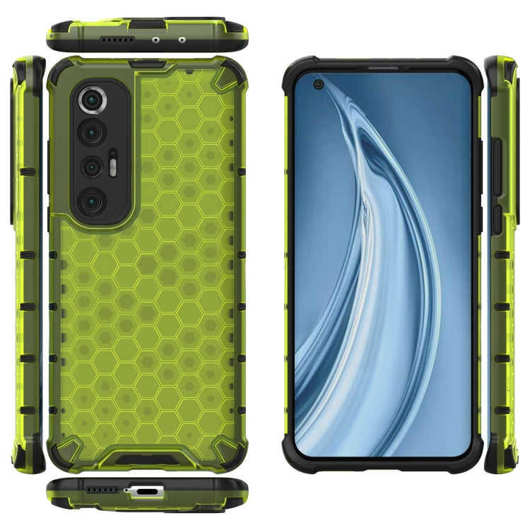 For Xiaomi Mi 10S Shockproof Honeycomb PC + TPU Case with Neck Lanyard