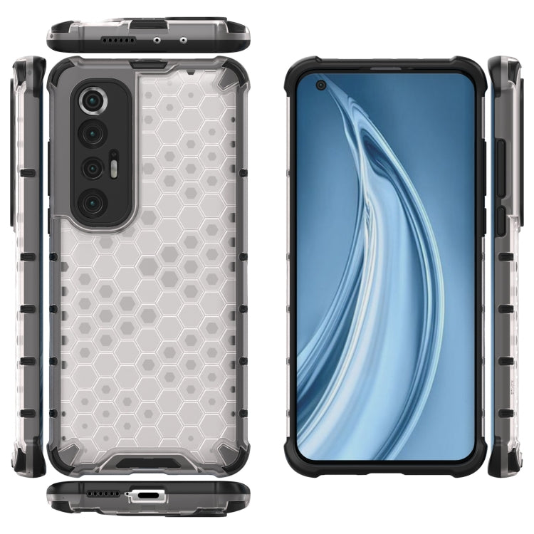 For Xiaomi Mi 10S Shockproof Honeycomb PC + TPU Case with Neck Lanyard