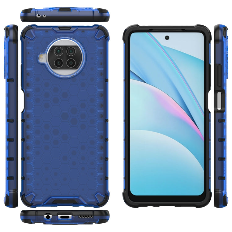 For Xiaomi Mi 10T Lite 5G Shockproof Honeycomb PC + TPU Case with Neck Lanyard