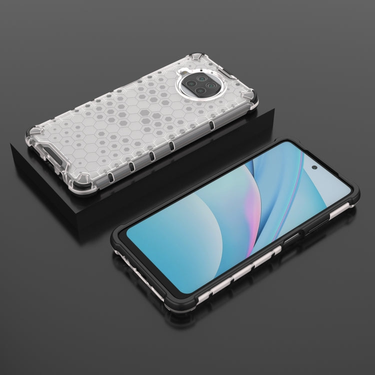 For Xiaomi Mi 10T Lite 5G Shockproof Honeycomb PC + TPU Case with Neck Lanyard