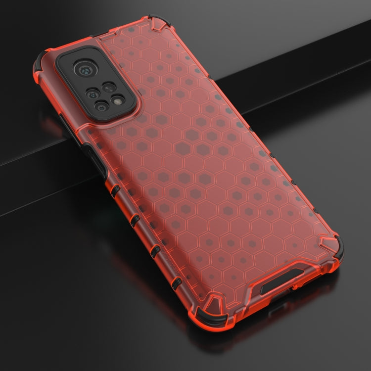 For Xiaomi Mi 10T / 10T Pro Shockproof Honeycomb PC + TPU Case with Neck Lanyard