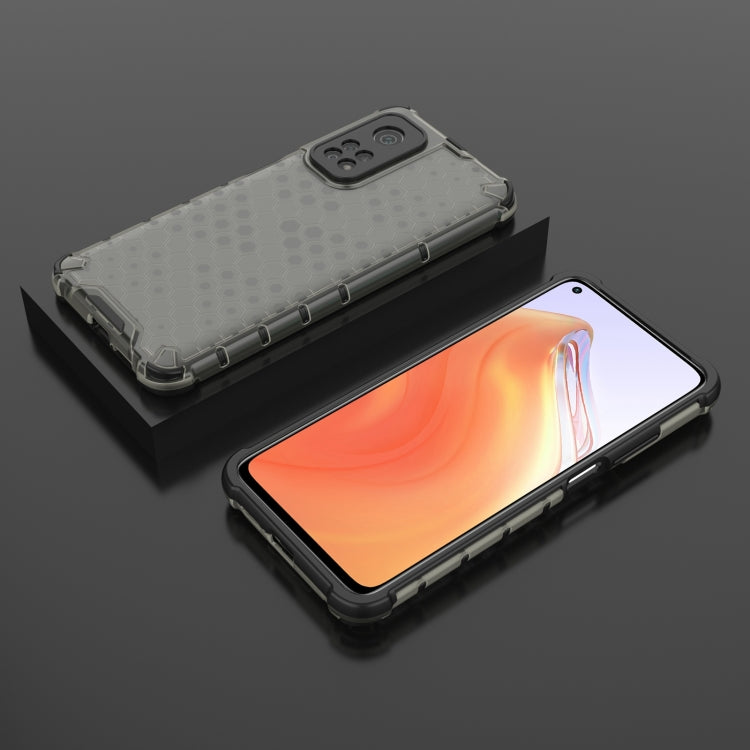 For Xiaomi Mi 10T / 10T Pro Shockproof Honeycomb PC + TPU Case with Neck Lanyard