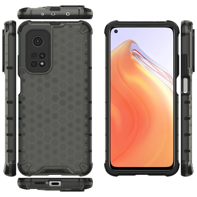 For Xiaomi Mi 10T / 10T Pro Shockproof Honeycomb PC + TPU Case with Neck Lanyard