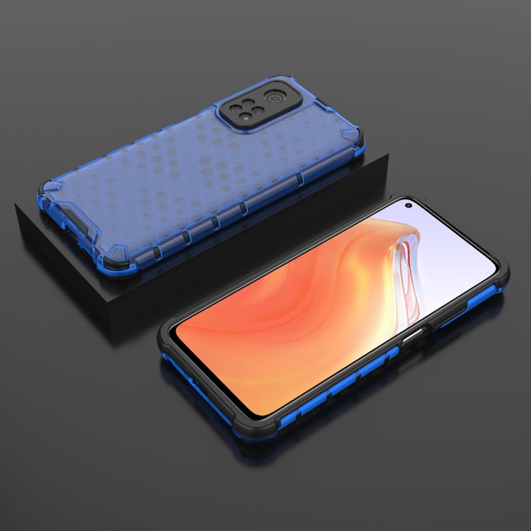 For Xiaomi Mi 10T / 10T Pro Shockproof Honeycomb PC + TPU Case with Neck Lanyard