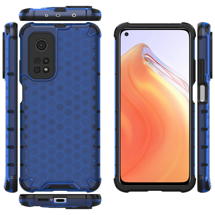 For Xiaomi Mi 10T / 10T Pro Shockproof Honeycomb PC + TPU Case with Neck Lanyard