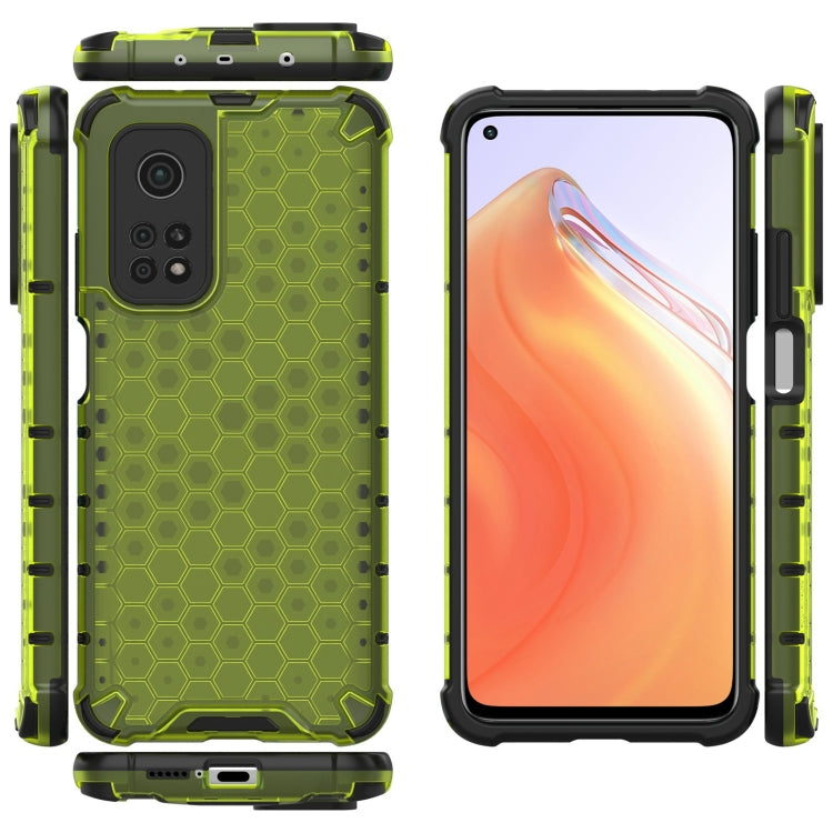 For Xiaomi Mi 10T / 10T Pro Shockproof Honeycomb PC + TPU Case with Neck Lanyard