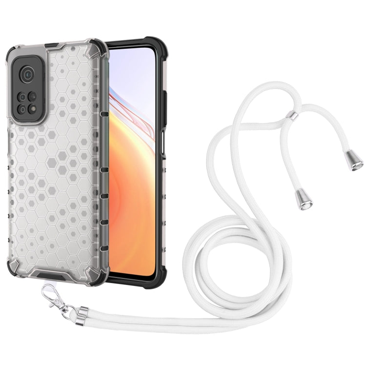 For Xiaomi Mi 10T / 10T Pro Shockproof Honeycomb PC + TPU Case with Neck Lanyard