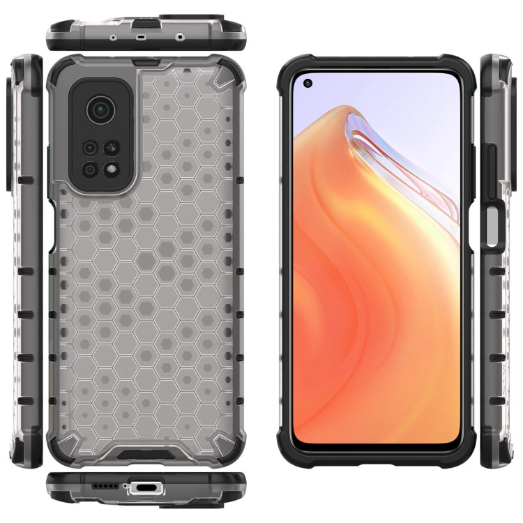 For Xiaomi Mi 10T / 10T Pro Shockproof Honeycomb PC + TPU Case with Neck Lanyard