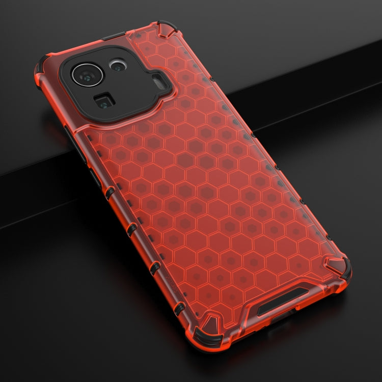 For Xiaomi Mi 11 Pro Shockproof Honeycomb PC + TPU Case with Neck Lanyard