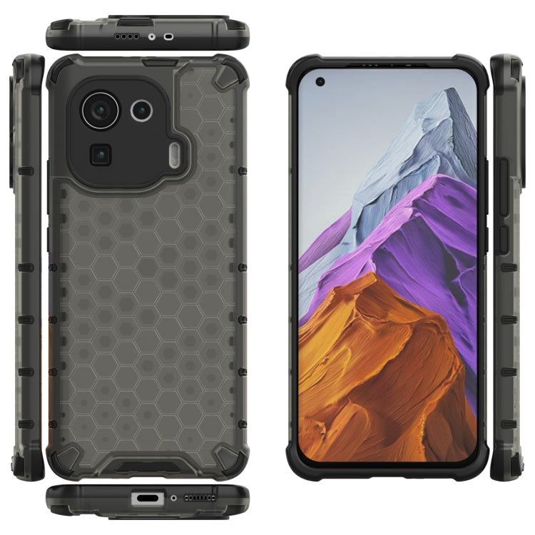 For Xiaomi Mi 11 Pro Shockproof Honeycomb PC + TPU Case with Neck Lanyard
