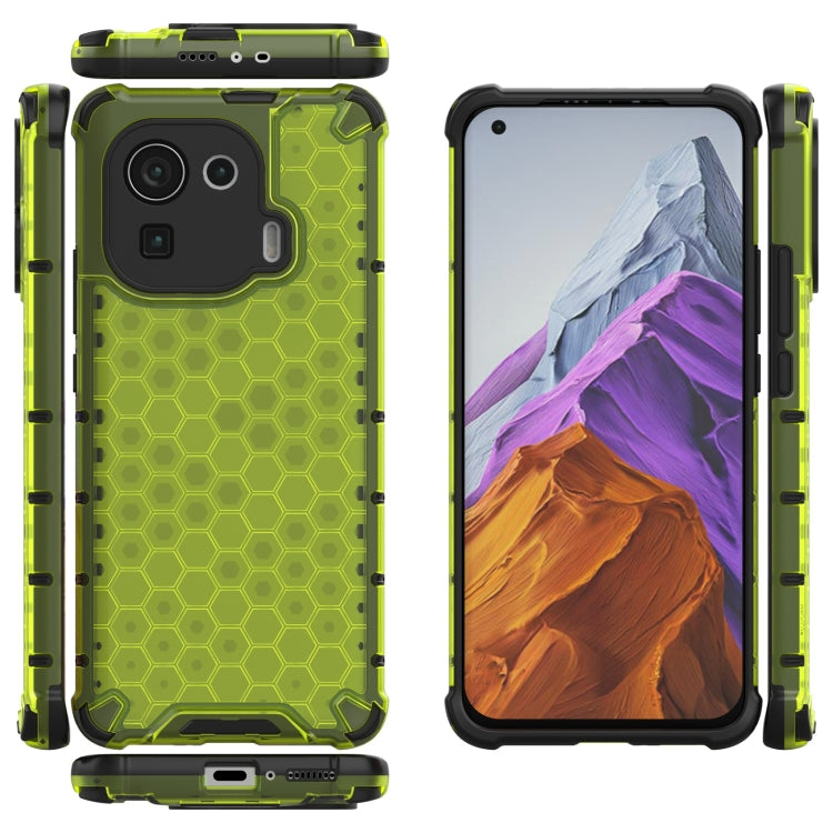 For Xiaomi Mi 11 Pro Shockproof Honeycomb PC + TPU Case with Neck Lanyard