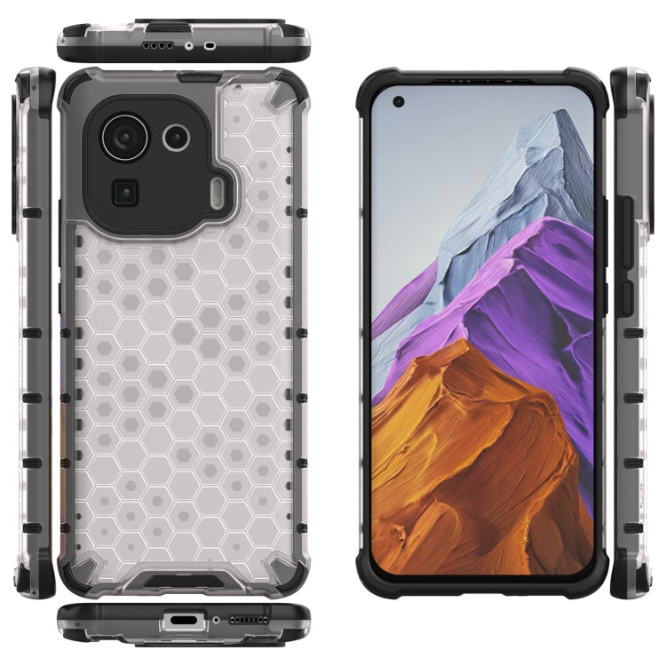 For Xiaomi Mi 11 Pro Shockproof Honeycomb PC + TPU Case with Neck Lanyard