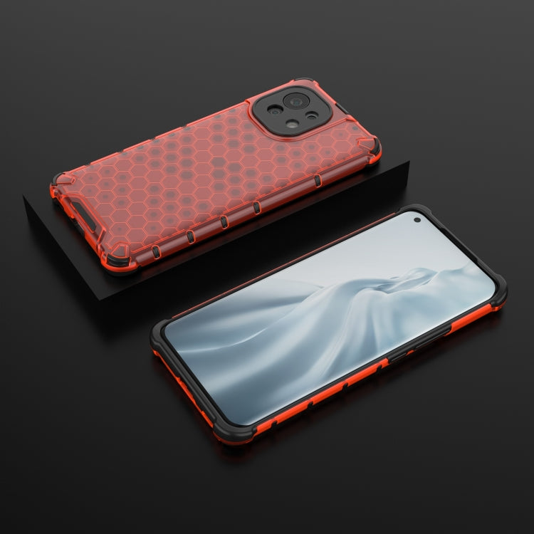 For Xiaomi Mi 11 Shockproof Honeycomb PC + TPU Case with Neck Lanyard