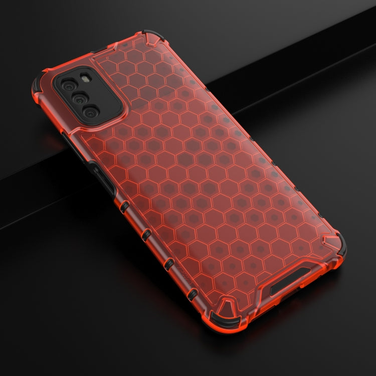 For Xiaomi Poco M3 Shockproof Honeycomb PC + TPU Case with Neck Lanyard