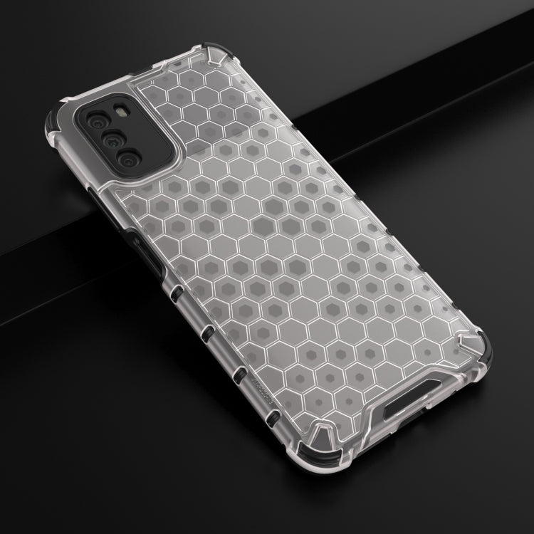 For Xiaomi Poco M3 Shockproof Honeycomb PC + TPU Case with Neck Lanyard