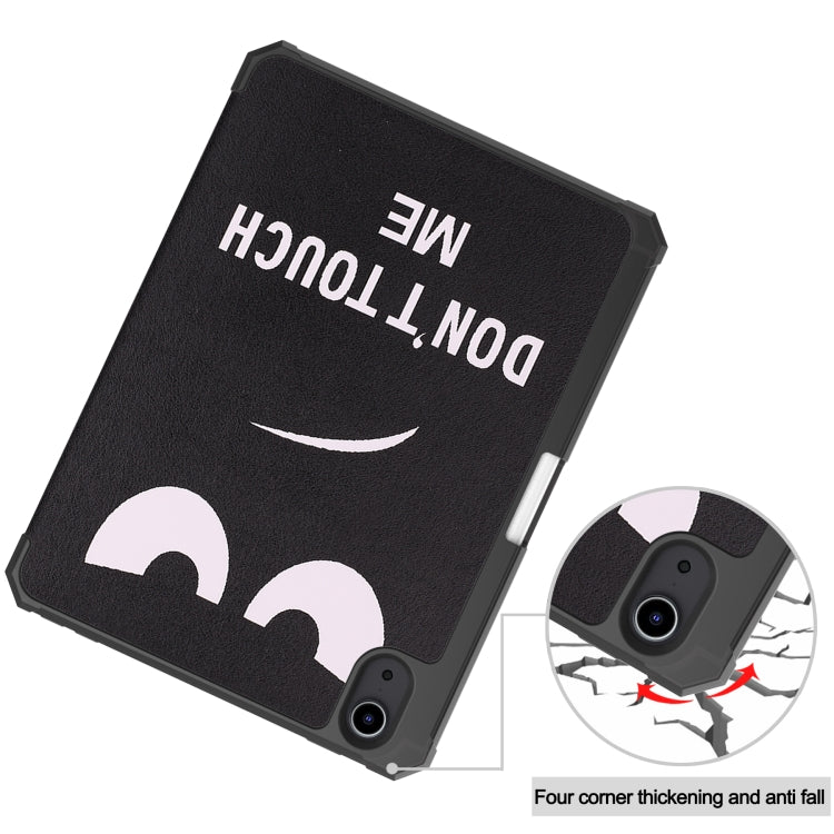 For iPad mini 6 Colored Drawing Horizontal Flip TPU + PU Leather Tablet Case with Three-folding Holder & Sleep / Wake-up Function & Pen Slot