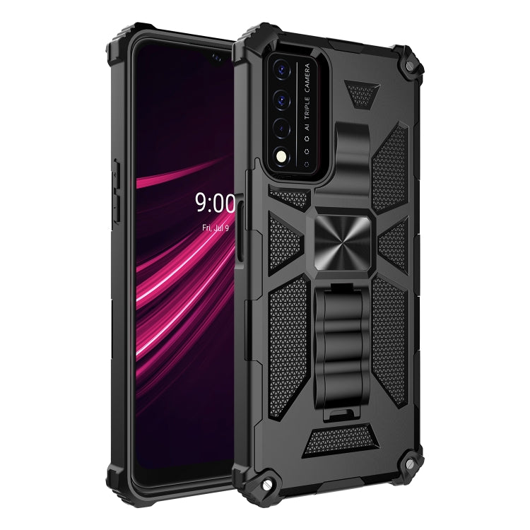 For T-Mobile REVVL V+ 5G Shockproof TPU + PC Magnetic Protective Case with Holder