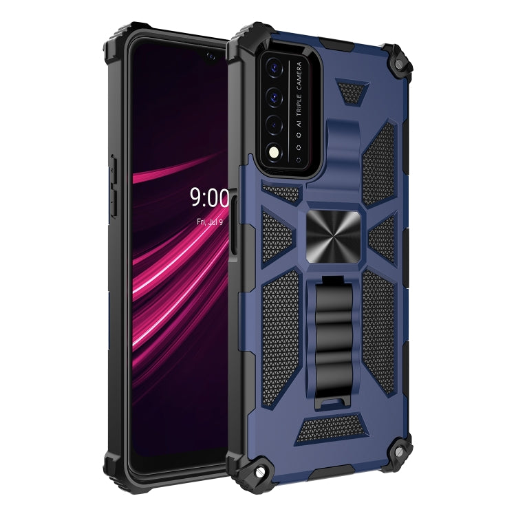 For T-Mobile REVVL V+ 5G Shockproof TPU + PC Magnetic Protective Case with Holder