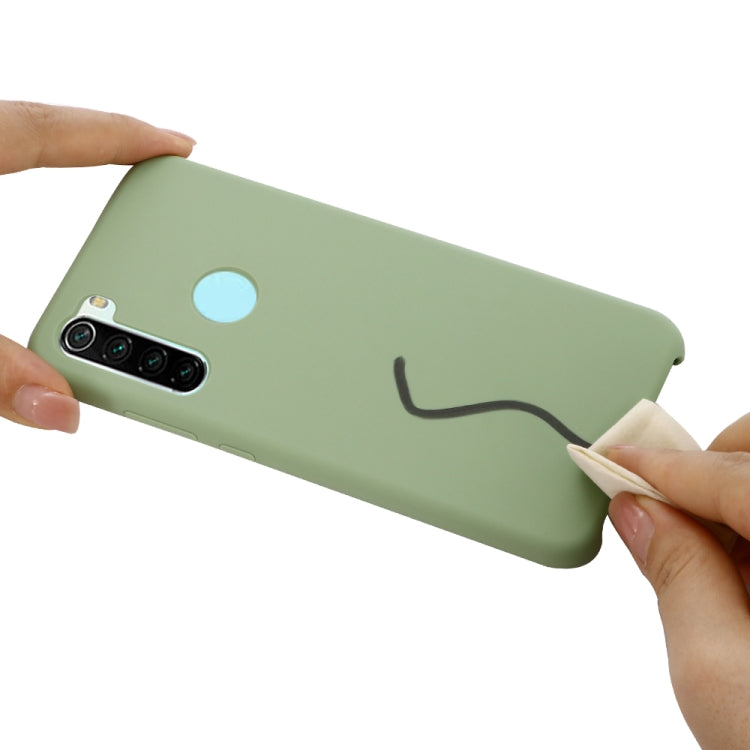 For Xiaomi Redmi Note 8 2021 Pure Color Liquid Silicone Shockproof Full Coverage Case