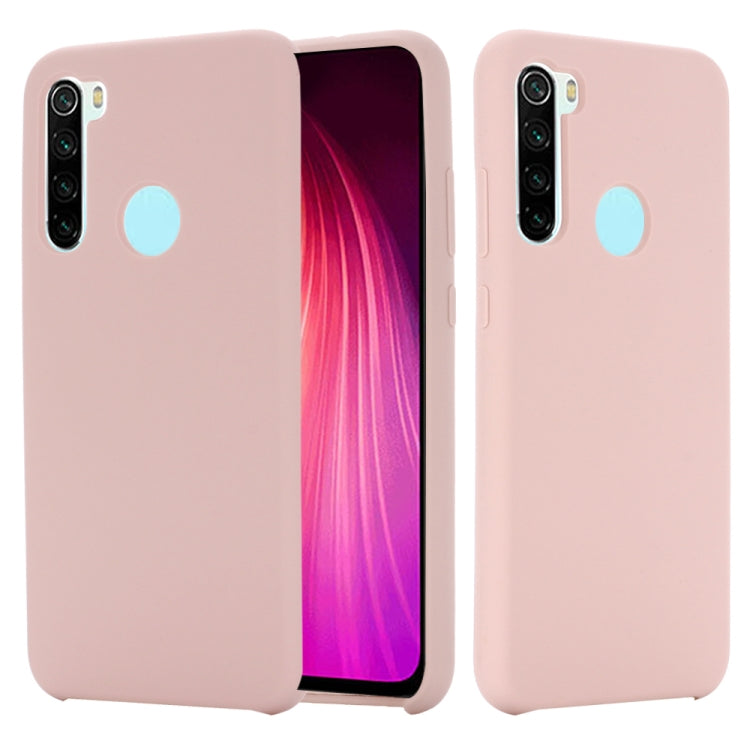 For Xiaomi Redmi Note 8 2021 Pure Color Liquid Silicone Shockproof Full Coverage Case