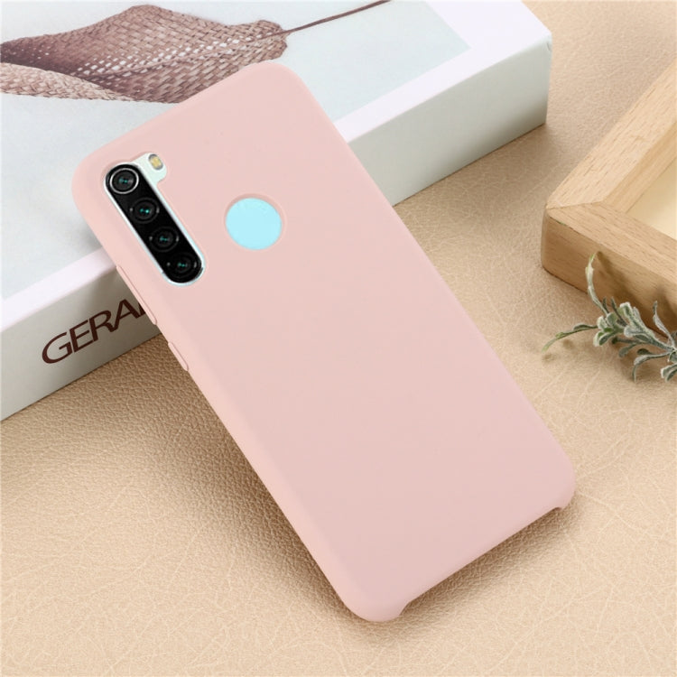 For Xiaomi Redmi Note 8 2021 Pure Color Liquid Silicone Shockproof Full Coverage Case