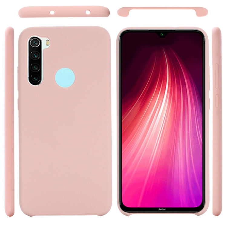 For Xiaomi Redmi Note 8 2021 Pure Color Liquid Silicone Shockproof Full Coverage Case