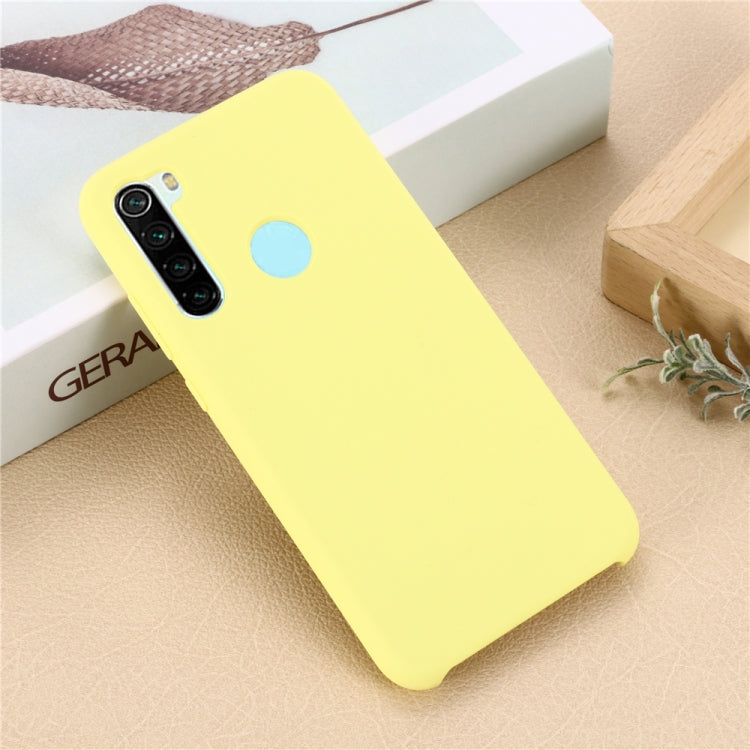 For Xiaomi Redmi Note 8 2021 Pure Color Liquid Silicone Shockproof Full Coverage Case