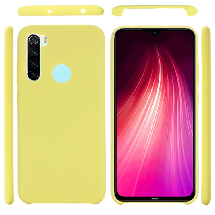 For Xiaomi Redmi Note 8 2021 Pure Color Liquid Silicone Shockproof Full Coverage Case
