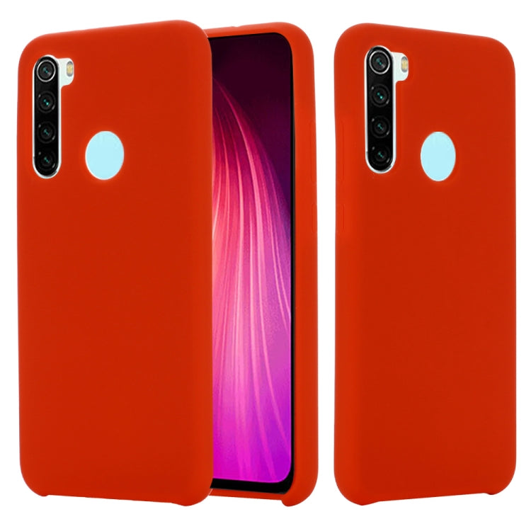 For Xiaomi Redmi Note 8 2021 Pure Color Liquid Silicone Shockproof Full Coverage Case