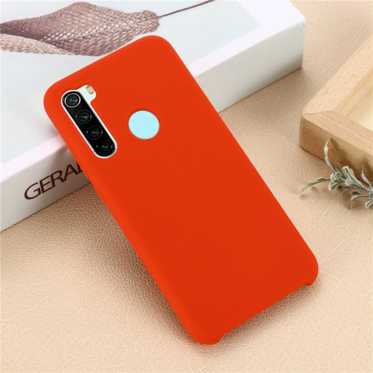 For Xiaomi Redmi Note 8 2021 Pure Color Liquid Silicone Shockproof Full Coverage Case