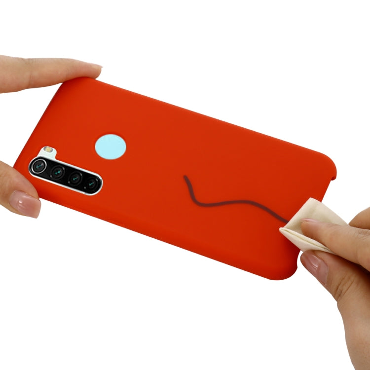 For Xiaomi Redmi Note 8 2021 Pure Color Liquid Silicone Shockproof Full Coverage Case