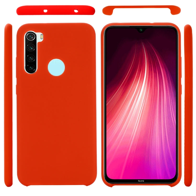 For Xiaomi Redmi Note 8 2021 Pure Color Liquid Silicone Shockproof Full Coverage Case