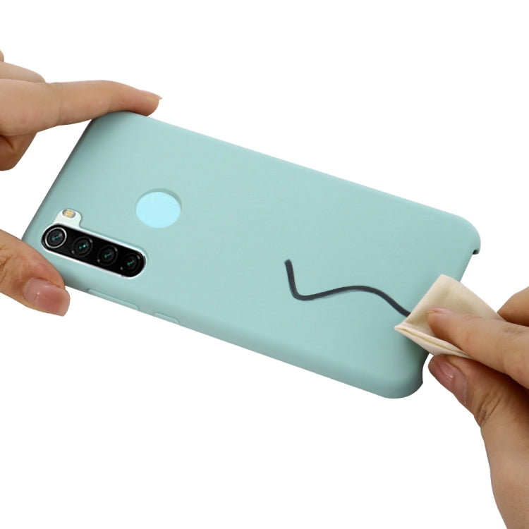 For Xiaomi Redmi Note 8 2021 Pure Color Liquid Silicone Shockproof Full Coverage Case