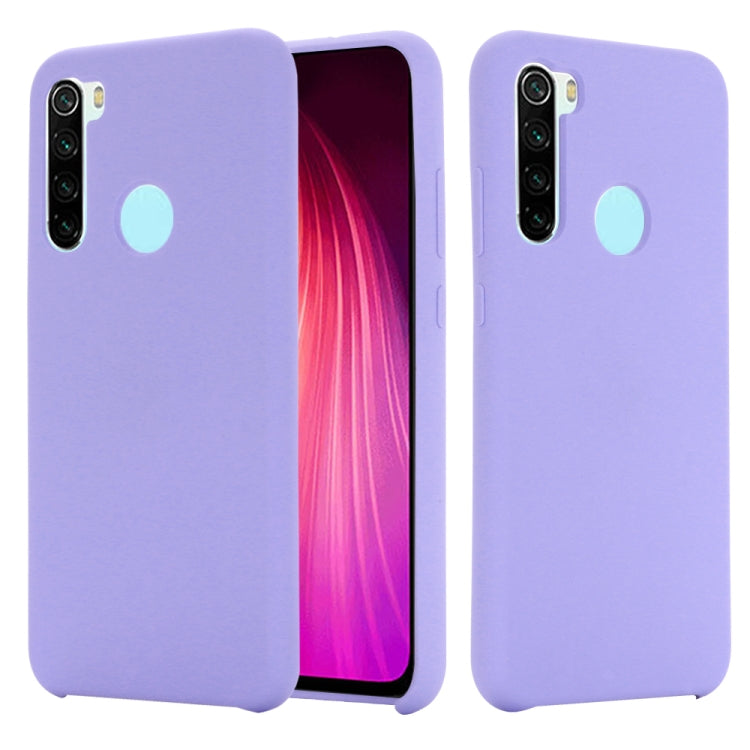 For Xiaomi Redmi Note 8 2021 Pure Color Liquid Silicone Shockproof Full Coverage Case