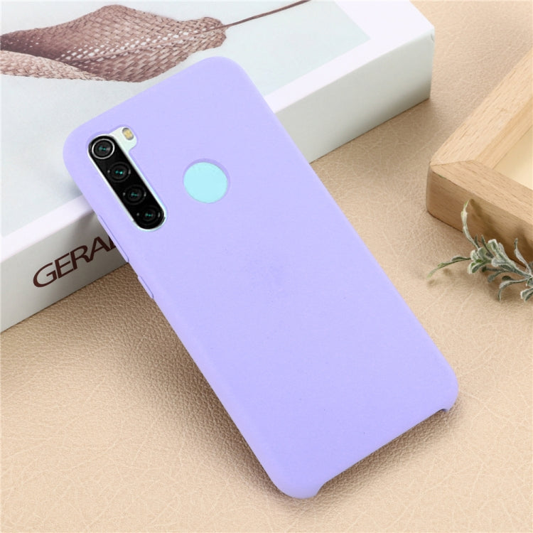 For Xiaomi Redmi Note 8 2021 Pure Color Liquid Silicone Shockproof Full Coverage Case