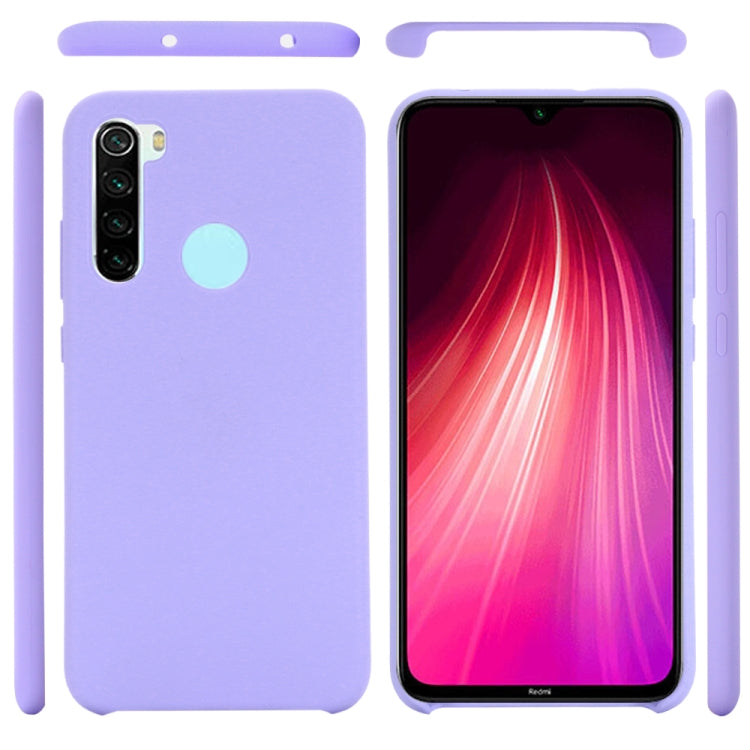 For Xiaomi Redmi Note 8 2021 Pure Color Liquid Silicone Shockproof Full Coverage Case