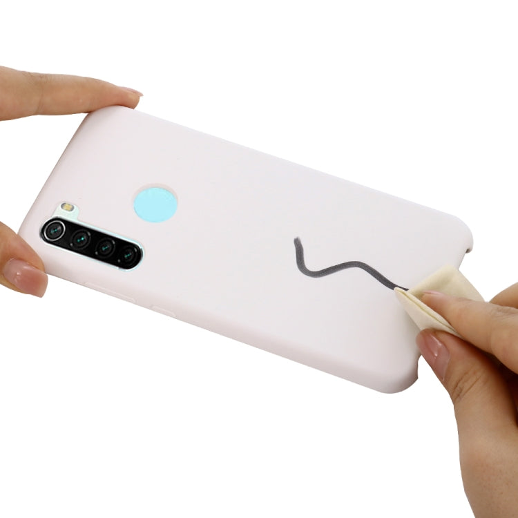 For Xiaomi Redmi Note 8 2021 Pure Color Liquid Silicone Shockproof Full Coverage Case