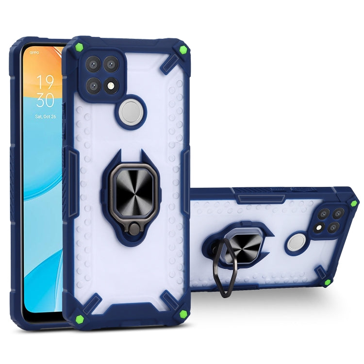 Matte TPU + PC Magnetic Shockproof Case with Ring Holder For OPPO A15