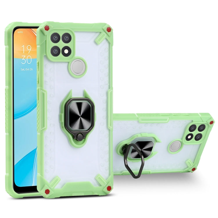 Matte TPU + PC Magnetic Shockproof Case with Ring Holder For OPPO A15