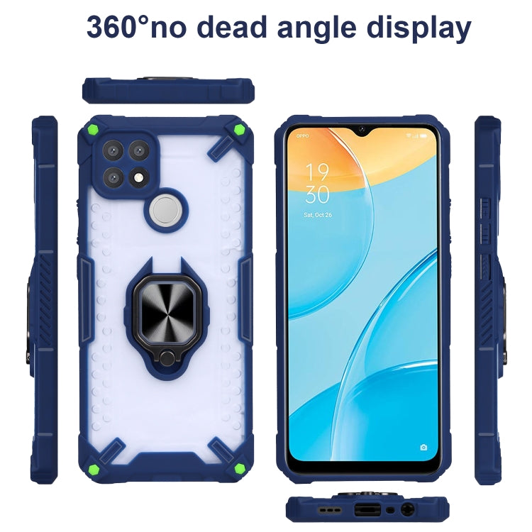 Matte TPU + PC Magnetic Shockproof Case with Ring Holder For OPPO A15