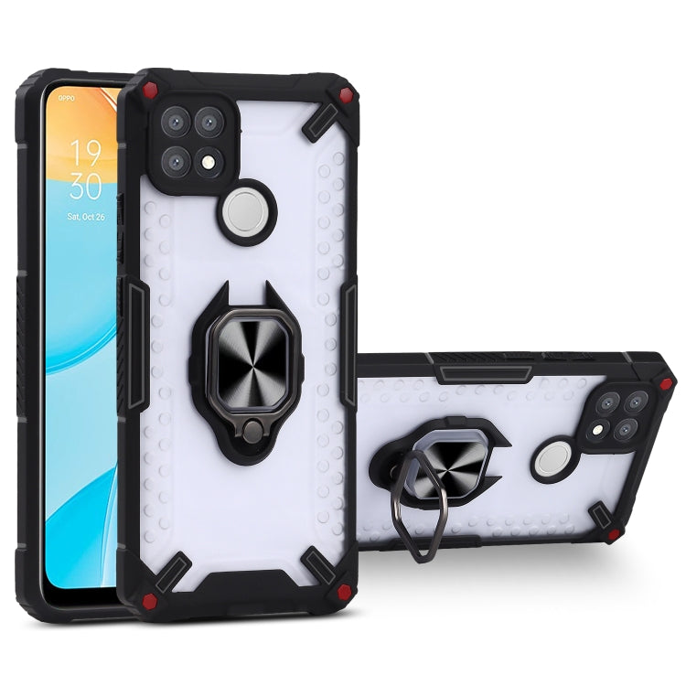 Matte TPU + PC Magnetic Shockproof Case with Ring Holder For OPPO A15