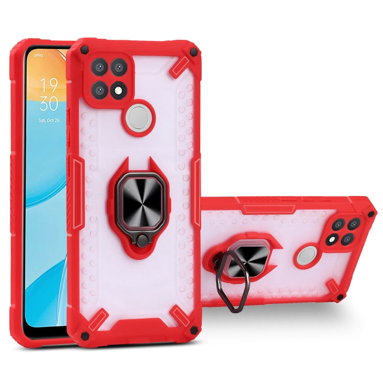 Matte TPU + PC Magnetic Shockproof Case with Ring Holder For OPPO A15