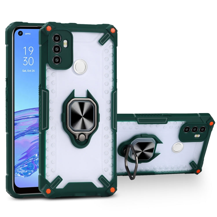 Matte TPU + PC Magnetic Shockproof Case with Ring Holder For OPPO A53