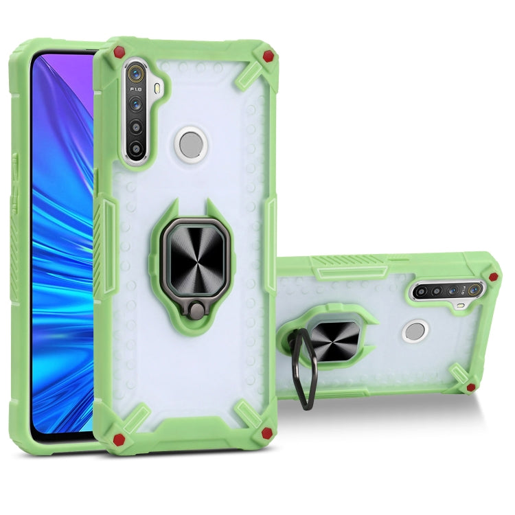 Matte TPU + PC Magnetic Shockproof Case with Ring Holder For OPPO Realme 5